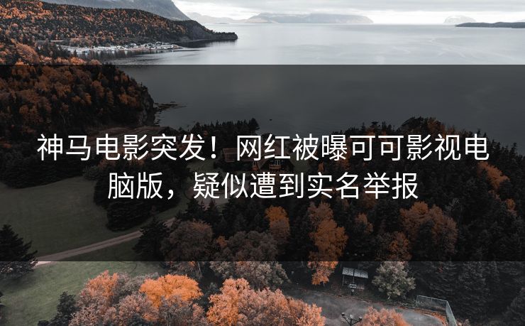 神马电影突发！网红被曝可可影视电脑版，疑似遭到实名举报